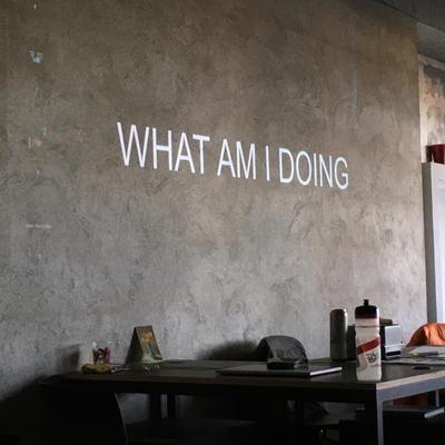 photo capturing the phrase, what am i doing