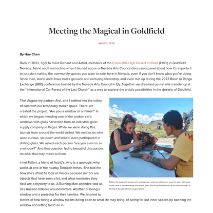 Meeting the Magical in Goldfield - Nevada Humanities