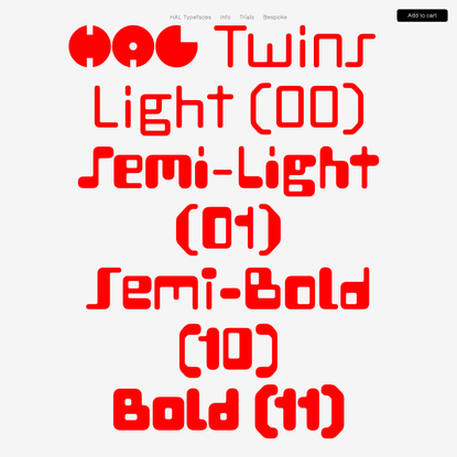 HAL Typefaces
