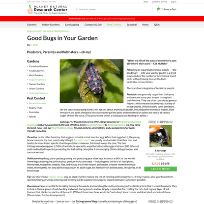 The Good Bugs: Beneficial Garden Insects | Planet Natural