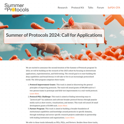 Summer of Protocols 2024: Call for Applications - Summer of Protocols