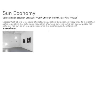 Sun Economy — anikatodd