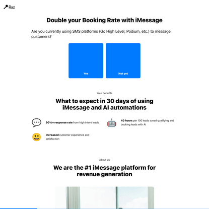 Double your booking rate with iMessage