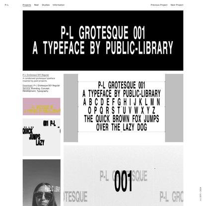 P-L Grotesque 001 Regular - Public-Library