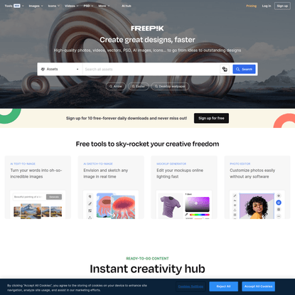 Freepik | Create great designs, faster