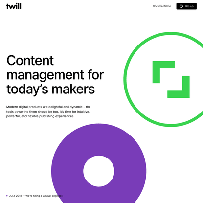 Twill - An open source CMS toolkit for Laravel