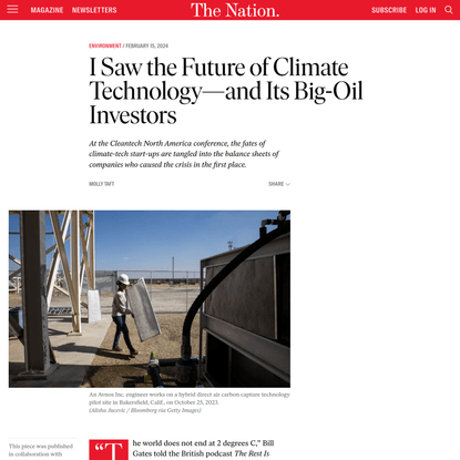 I Saw the Future of Climate Technology—and Its Big-Oil Investors