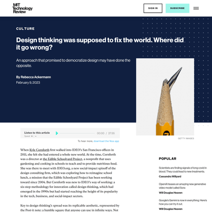 Design thinking was supposed to fix the world. Where did it go wrong?