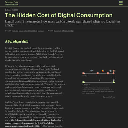 The Hidden Cost of Digital Consumption