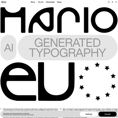 Mario - A font inspired by Mario Salvi