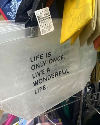 photo capturing the phrase, life is only once. live a wonderful life