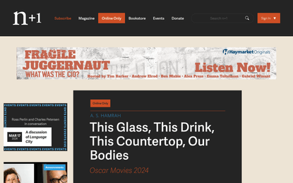 This Glass, This Drink, This Countertop, Our Bodies | A. S. Hamrah