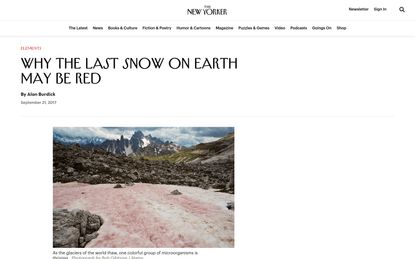 Why the Last Snow on Earth May Be Red