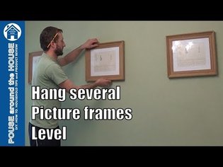 How to hang several picture frames level. Hanging picture frames for DIY beginners!