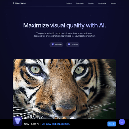 Topaz Labs: AI Image Quality Software