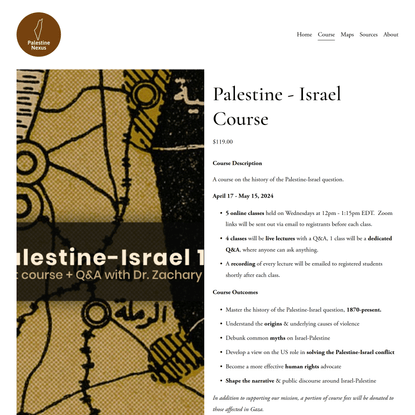 Palestine - Israel Course — Palestine Nexus