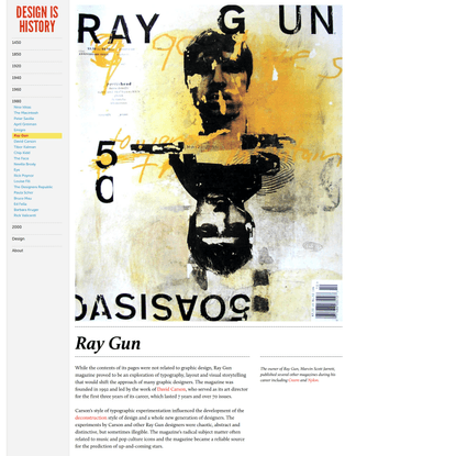 Ray Gun : Design Is History