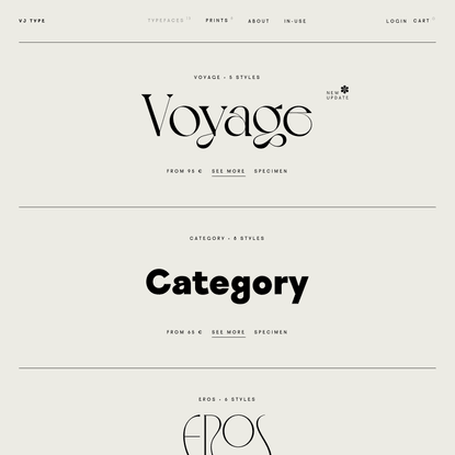 VJ Type Typefaces