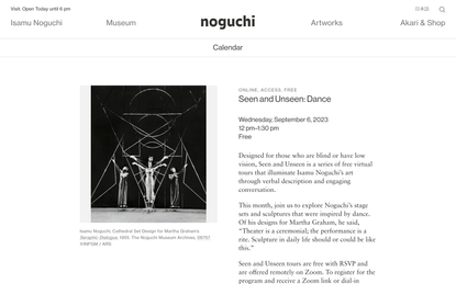 Seen and Unseen: Dance - The Noguchi Museum