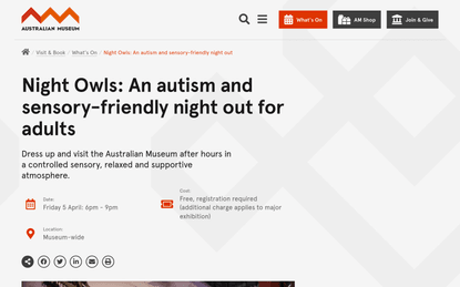 Night Owls: An autism and sensory-friendly night out for adults - The Australian Museum