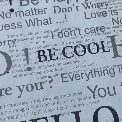 photo capturing the phrase, be cool