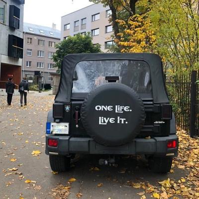 photo capturing the phrase, one life live it