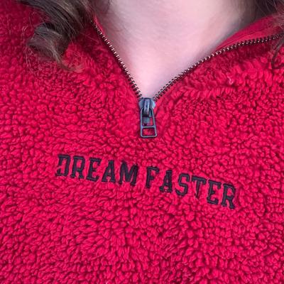 photo capturing the phrase, dream faster
