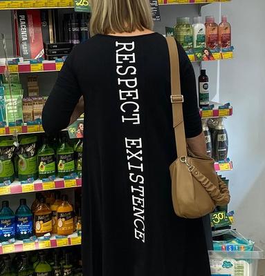 photo capturing the phrase, respect existence