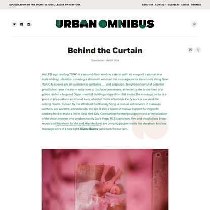 Behind the Curtain - Urban Omnibus