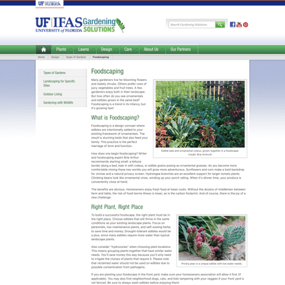 Foodscaping - Gardening Solutions - University of Florida, Institute of Food and Agricultural Sciences