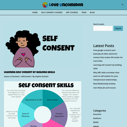 Learning self consent by building skills - Love Uncommon