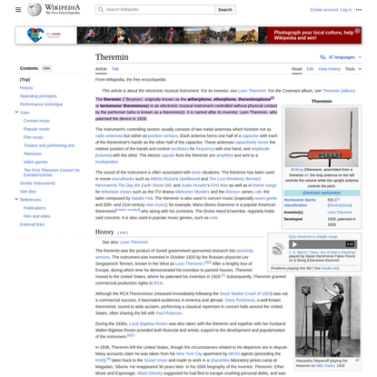 Theremin - Wikipedia