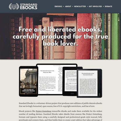 Standard Ebooks: Free and liberated ebooks, carefully produced for the true book lover.