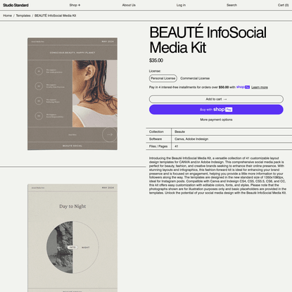 Beauté InfoSocial Media Kit Template | Studio Standard