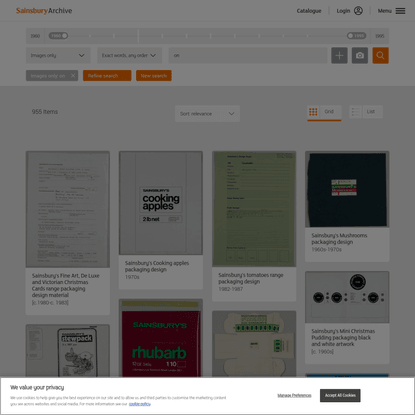 Search | Catalogue | Sainsbury Archive