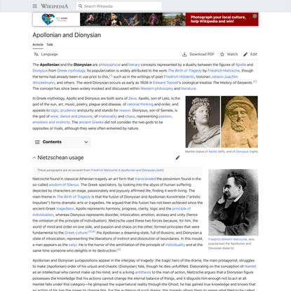 Apollonian and Dionysian - Wikipedia