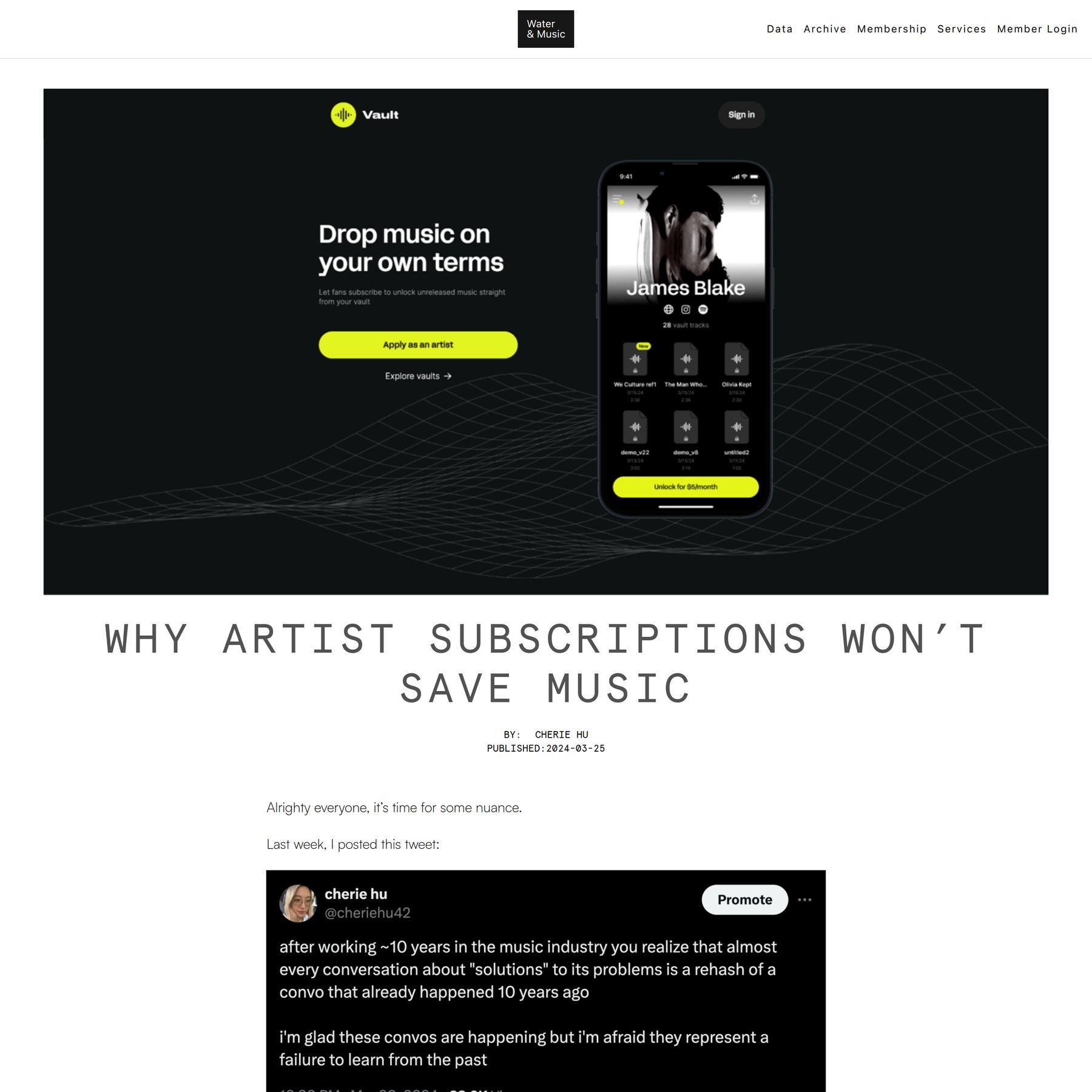 Why artist subscriptions won’t save music
