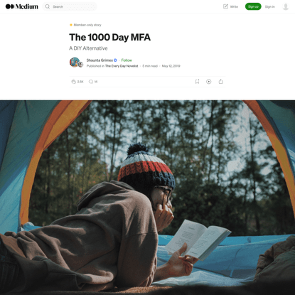 The 1000 Day MFA. A DIY Alternative | by Shaunta Grimes | The Every Day Novelist | Medium