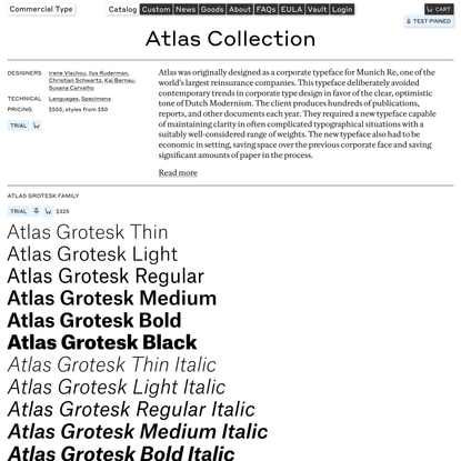 Commercial Type » Catalog » Atlas Collection