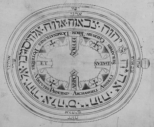 Drawing of large cabalistic sigil enclosed in Reichelt's Letter to Oldenburg