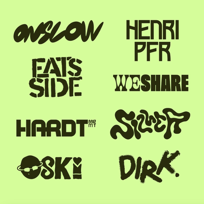 Davy Denduyver Offices on Instagram: “Some of my favorite recent type logos I’ve done. Would love to take on some more brand...