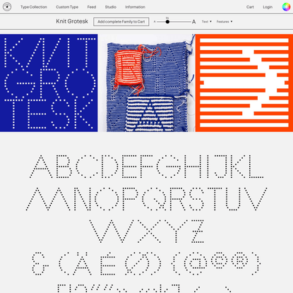 Knit Grotesk - Nouvelle Noire: High quality Swiss typefaces