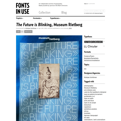 The Future is Blinking, Museum Rietberg