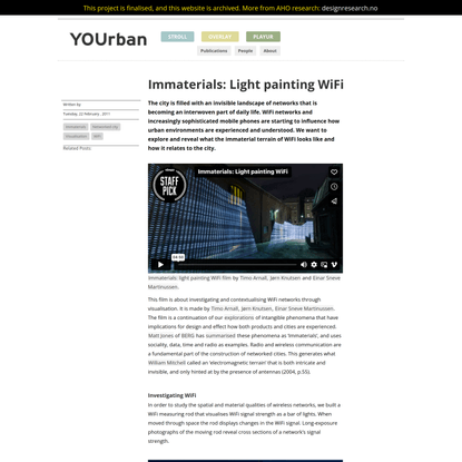 YOUrban — Immaterials: Light painting WiFi