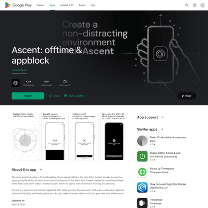 Ascent: offtime & appblock - Apps on Google Play