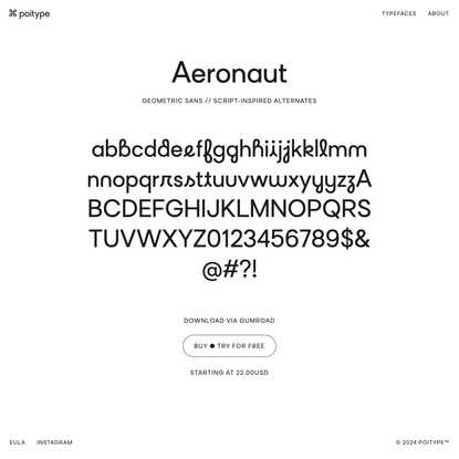 Aeronaut – ⌘ poitype