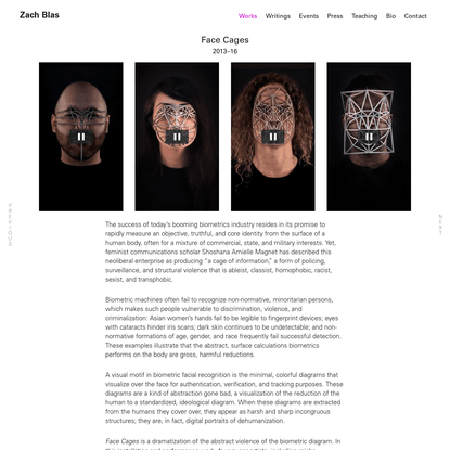 Face Cages | Zach Blas