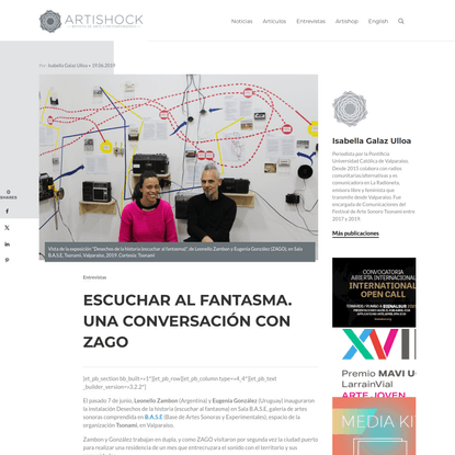 ESCUCHAR AL FANTASMA. UNA CONVERSACIÓN CON ZAGO - Artishock Revista