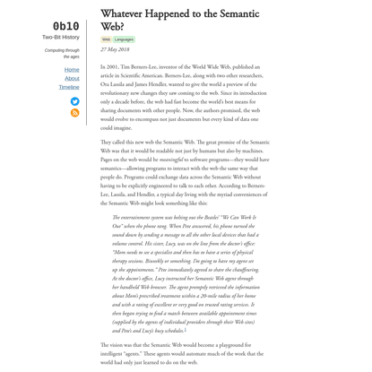 Whatever Happened to the Semantic Web?