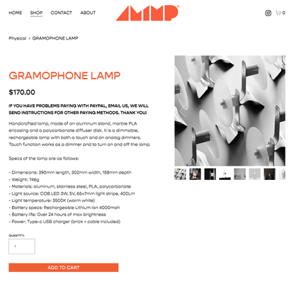 GRAMOPHONE LAMP — ALiMP
